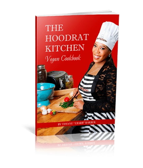 The cover of The Hoodrat Kitchen • Vegan Cookbook